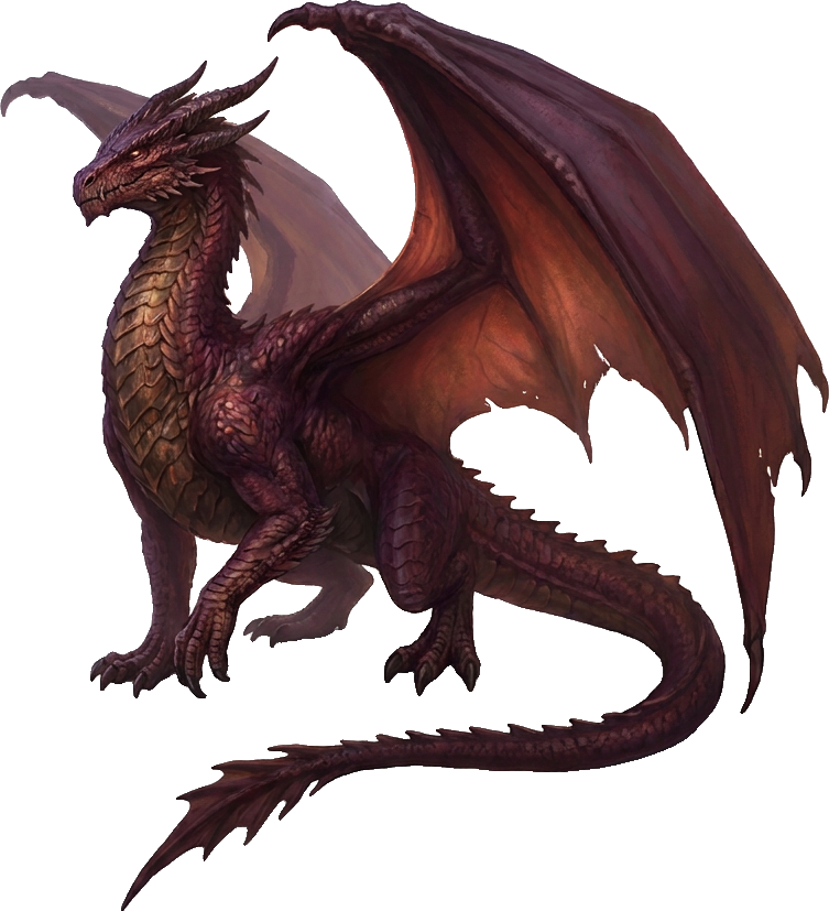 A dragon character on a clean background